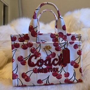Coach Cherry Pattern Tote Bag